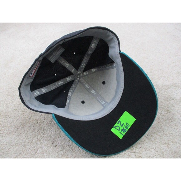 Seattle Mariners Hat Cap Fitted 7 3/8 Blue Green Baseball MLB New Era Mens - Picture 9 of 12
